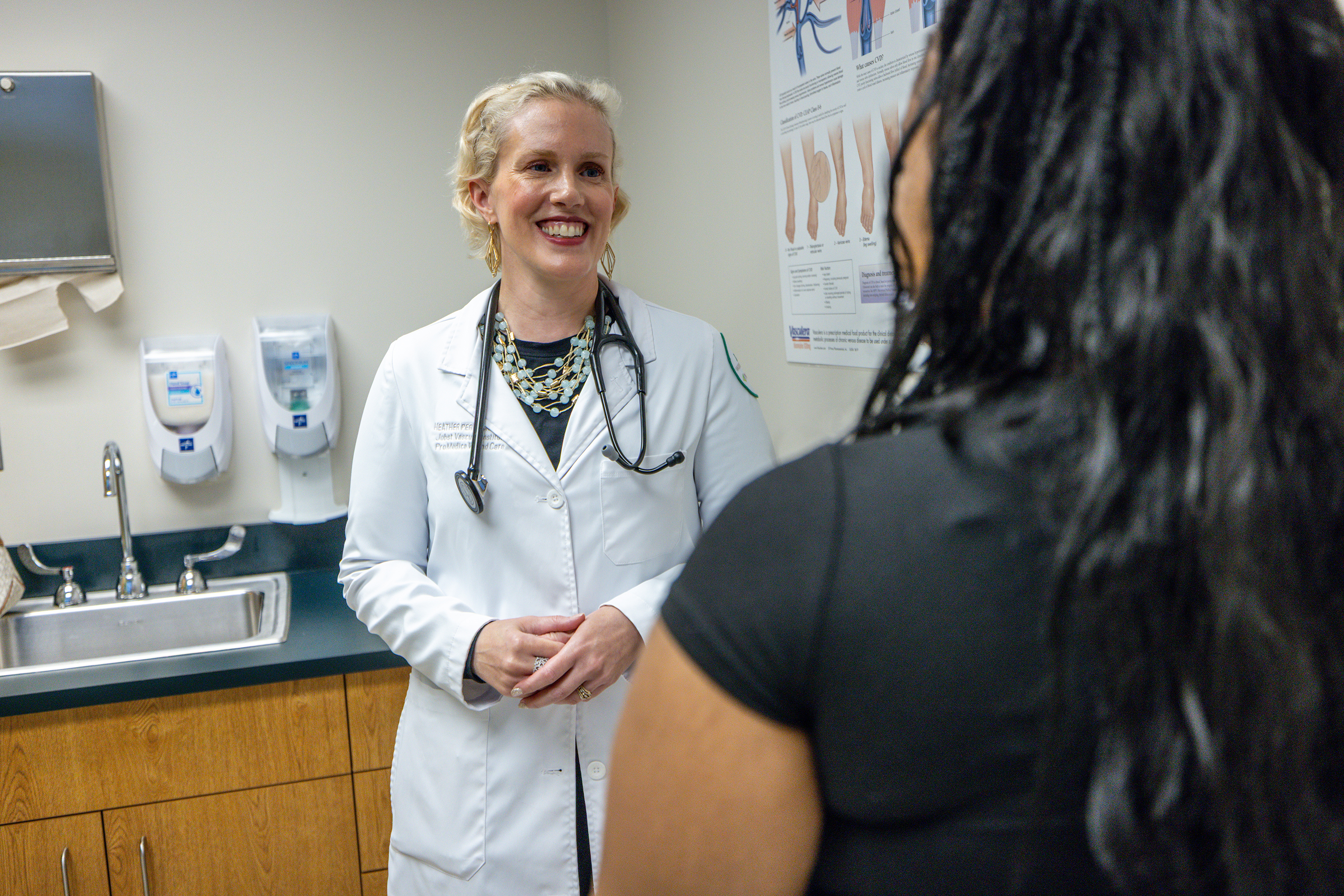 Provider Heather Perne with a Patient