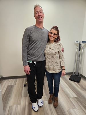 Michelle and Dr. Fourman smiling for the camera.