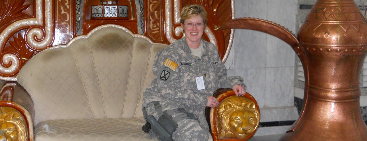 Molly Maguire in army uniform in Iraq in 2011. 