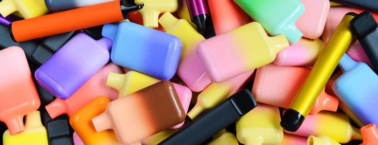 Pile of e-cigarettes.