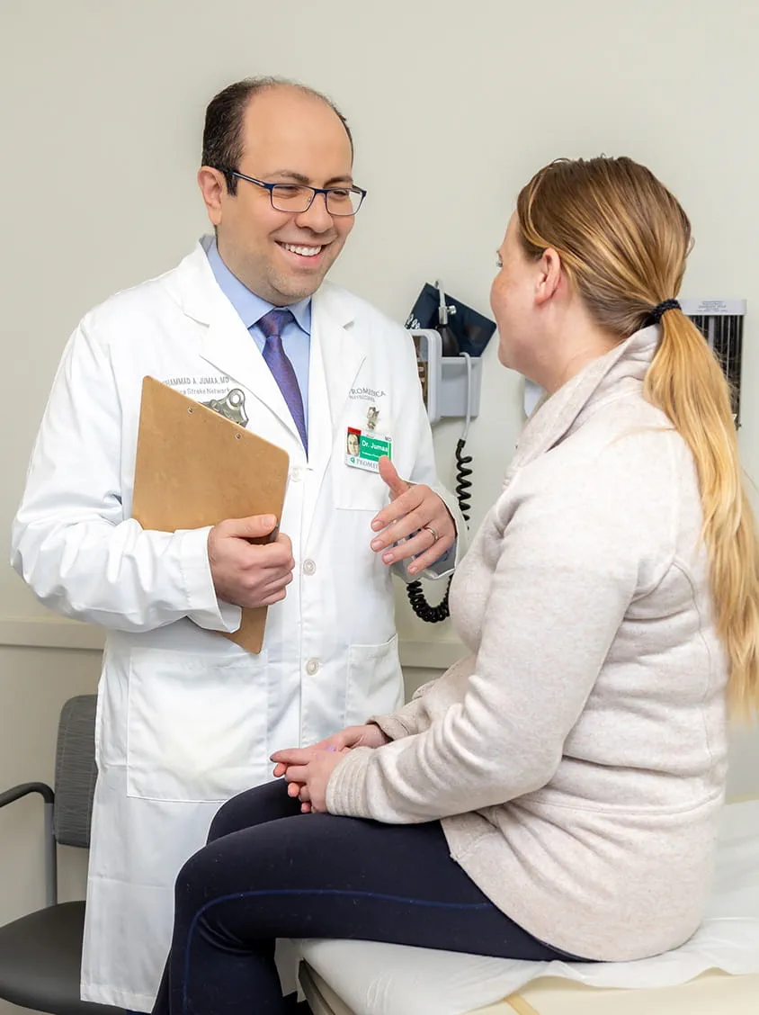 male doctor with female patient 