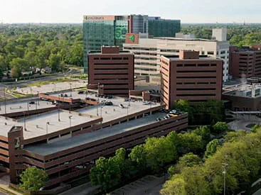 Areal of hospital campus