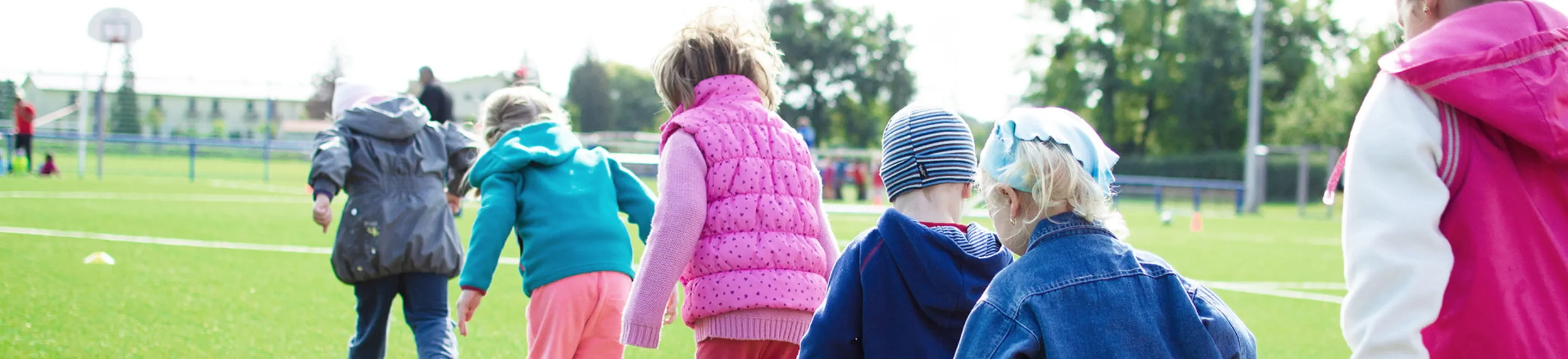 Elementary school children play at a safe neighborhood recreation center