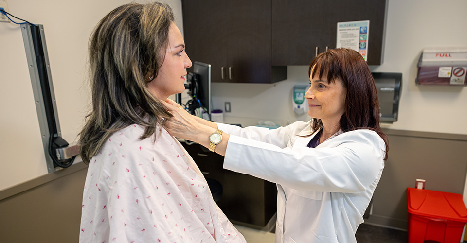 Dr. Kulick with patient 