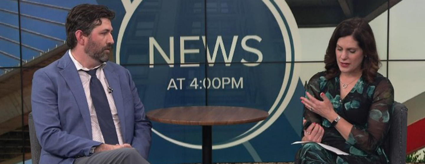 Dr. Sugg being interviewed