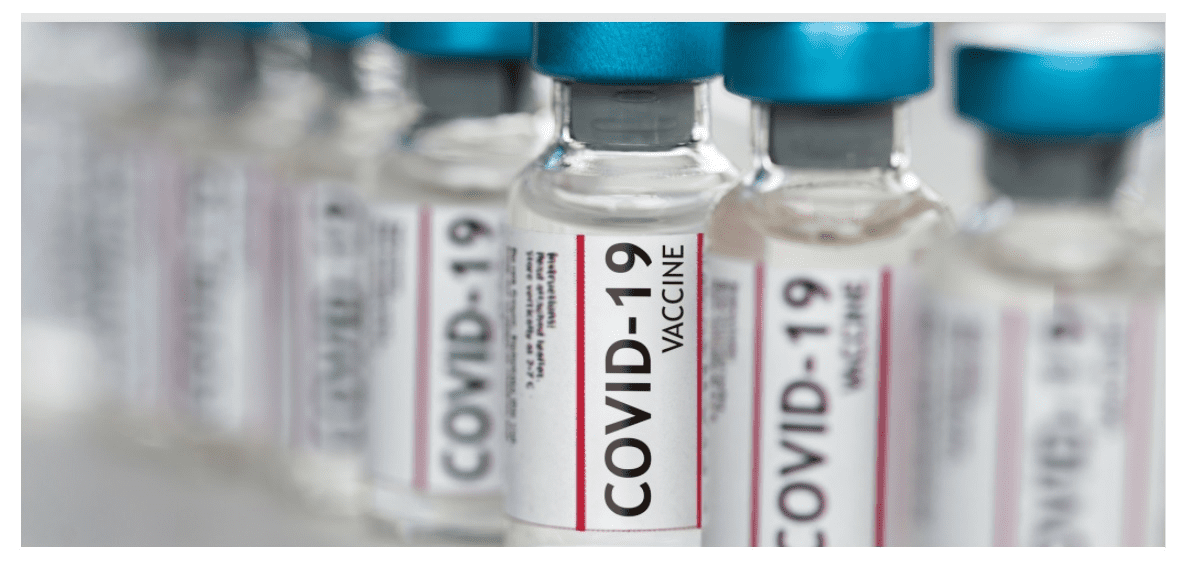 Covid-19 vaccine vials.