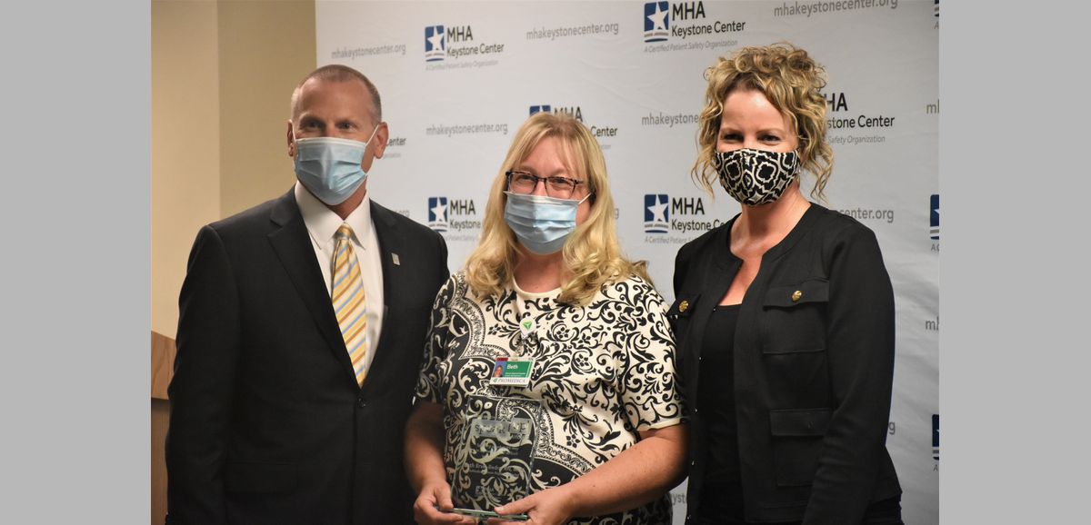 The Michigan Health and Hospital Association (MHA) Keystone Center honored ProMedica's Beth Bedra with the award.